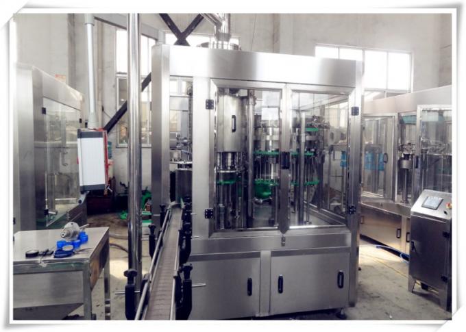 PLC Controlevruchtensap het Vullen Machine voor het Zilverachtige Wit van de Drankfabriek SUS304 0