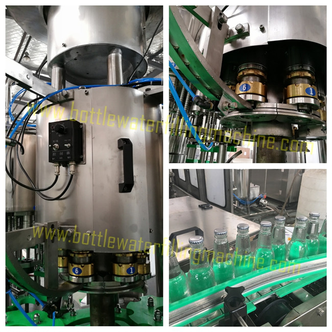 6000B/H de Flessen Non-Carbonated Frisdranken van het capaciteitsglas/Vuller en de Capsuleermachine van Sapmonoblock 2